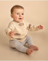 Bebe by Minihaha - Alvin Automobile Knitted Jumper - Babies