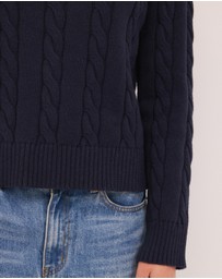 Calli - Leo Wool Blend Cable Knit Jumper