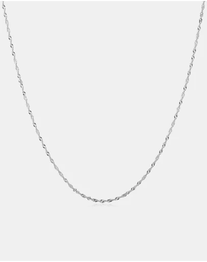 Ania Haie - Ania Haie Silver Twisted Chain Necklace