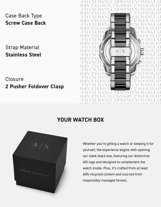 Armani Exchange - Two Tone Chronograph Watch