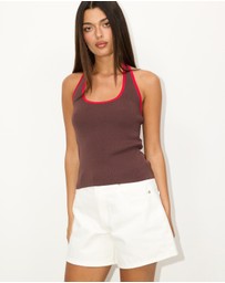 Dazie - Sunbed Contrast Knit Halter