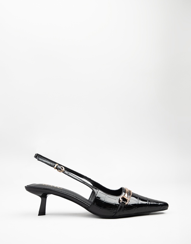 RAID - Alique Shoes with slingback strap in Black