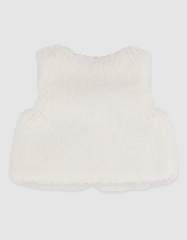 Fox & Finch - Orchard Bloom Emb. Faux Fur Vest