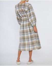 Amelius - Allegra Linen Plaid Dress
