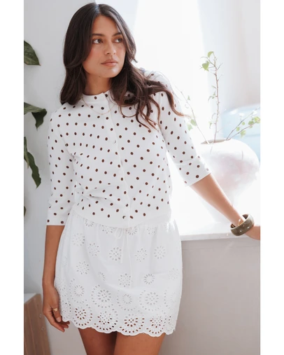 Petal & Pup - Maxima Mini Skirt - White Broderie