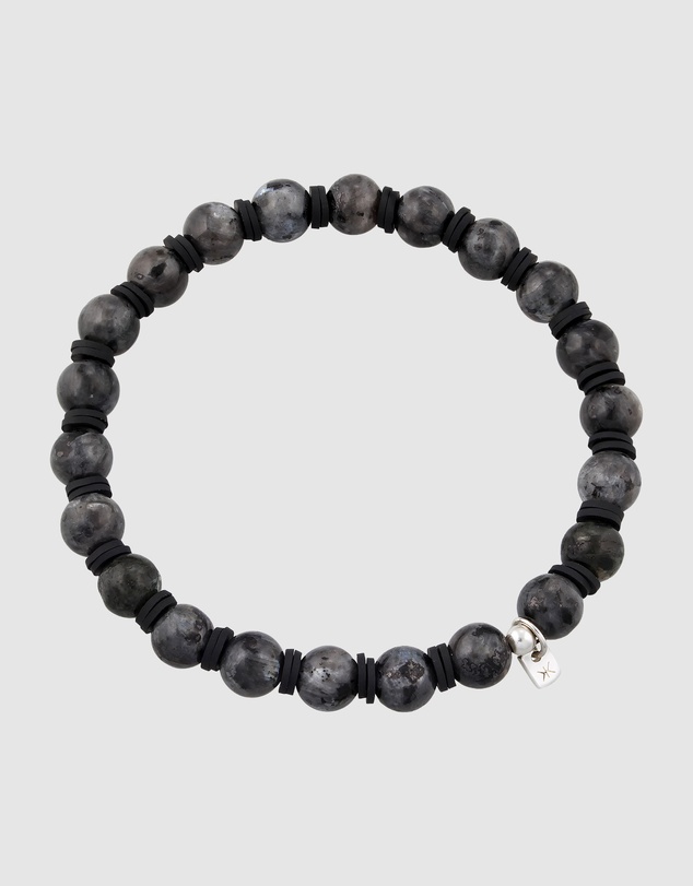 Kuzzoi - ICONIC EXCLUSIVE - Lavakite and Lava Bead Bracelet with Sterling Silver Elements