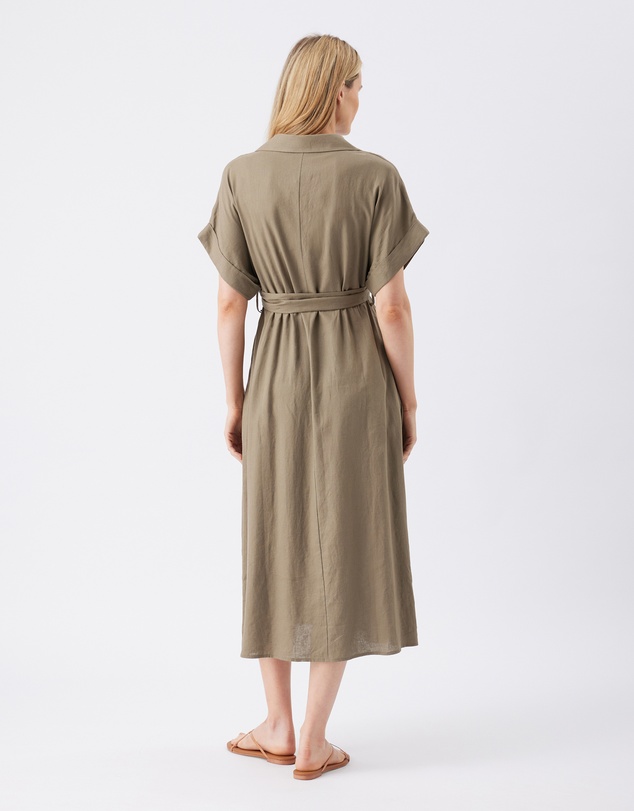 Ripe Maternity - Amy Linen Nursing Shirt Dress