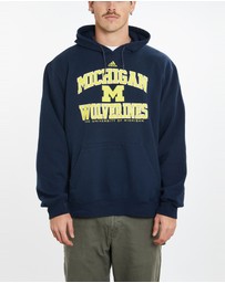 Vintage by The Real Deal - Pre Loved - Vintage Adidas NCAA University of Michigan Wolverines Hooded Sweatshirt