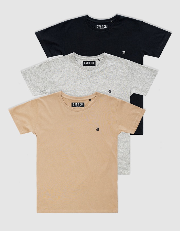 DVNT - 3-Pack Classic Embroidery Tee