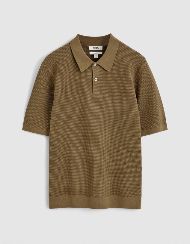 COS - Waffle-Knit Cotton Polo Shirt