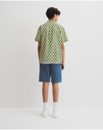 Country Road - Teen Short Sleeve Geometric Print Shirt