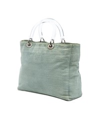 Pre-Loved by Azura Reborn - Pre-Loved Large Denim Cannage Acrylic Handles Lady Dior