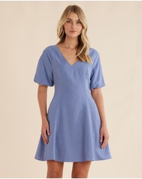 Amelius - Auguste Puff Sleeve Mini Dress