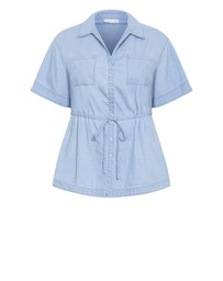 City Chic - Plus size Mikayla Denim Shirt - light wash