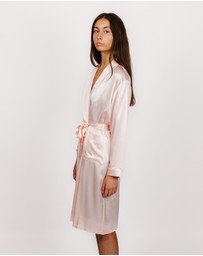 SILK MAGNOLIA - Silk Robe Dressing Gown
