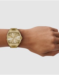 Diesel - D-Curve Gold Tone Chronograph Watches