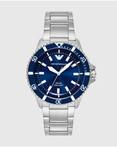 Emporio Armani - Silver Tone Analogue Watch