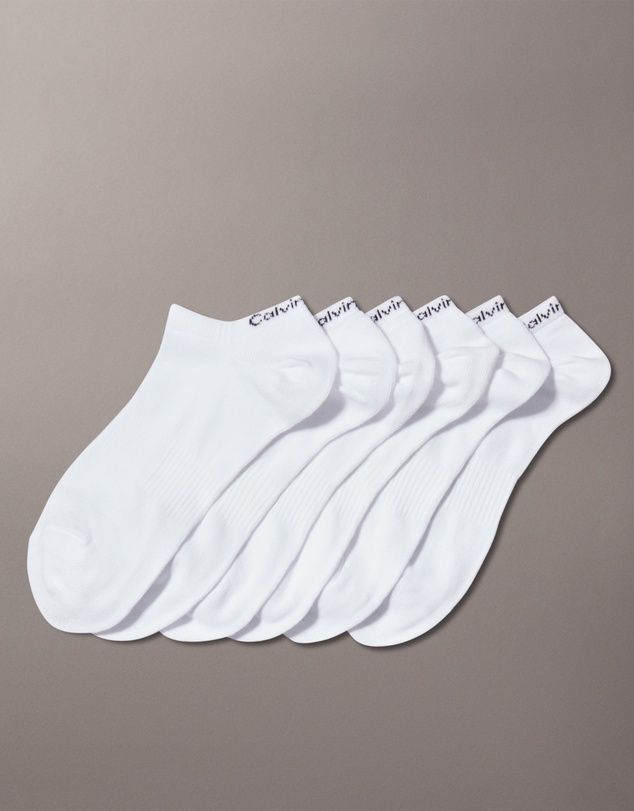 Calvin Klein - Womens 6 Pack Logo No-Show Socks