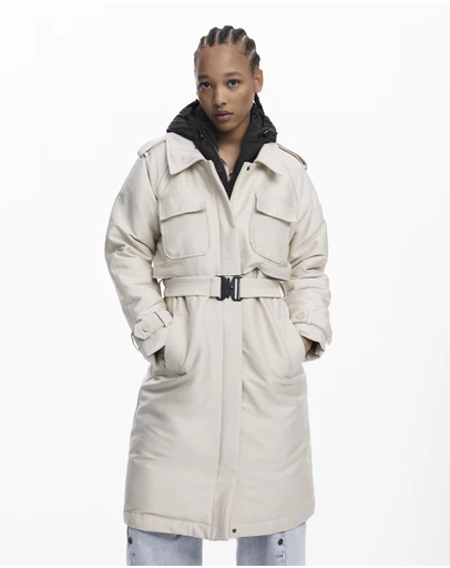 Desigual - Padded trench overcoat