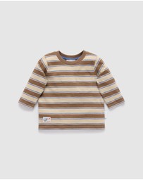 Purebaby - Stripey Long Sleeve Tee -Kids-Babies