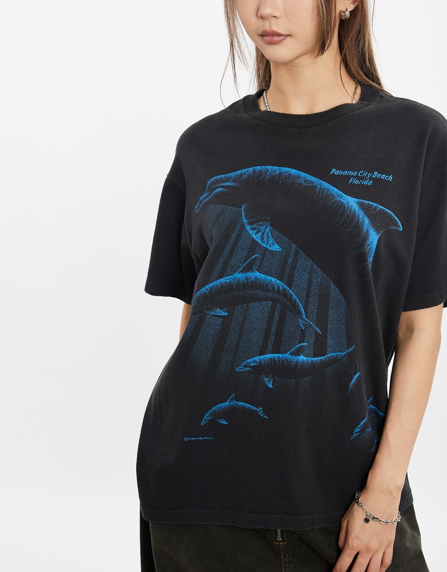 Vintage by The Real Deal - Pre Loved - 90s Panama City Beach Dolphin Wildlife Tee