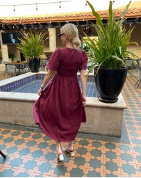 Esther & Co - Iolana Dress - Wine
