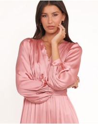 Petal & Pup - Bethanny Long Sleeve Maxi Dress - Rose