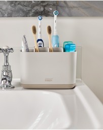 Joseph Joseph - EasyStore™ Large Toothbrush Caddy with Matt Finish (Ecru)