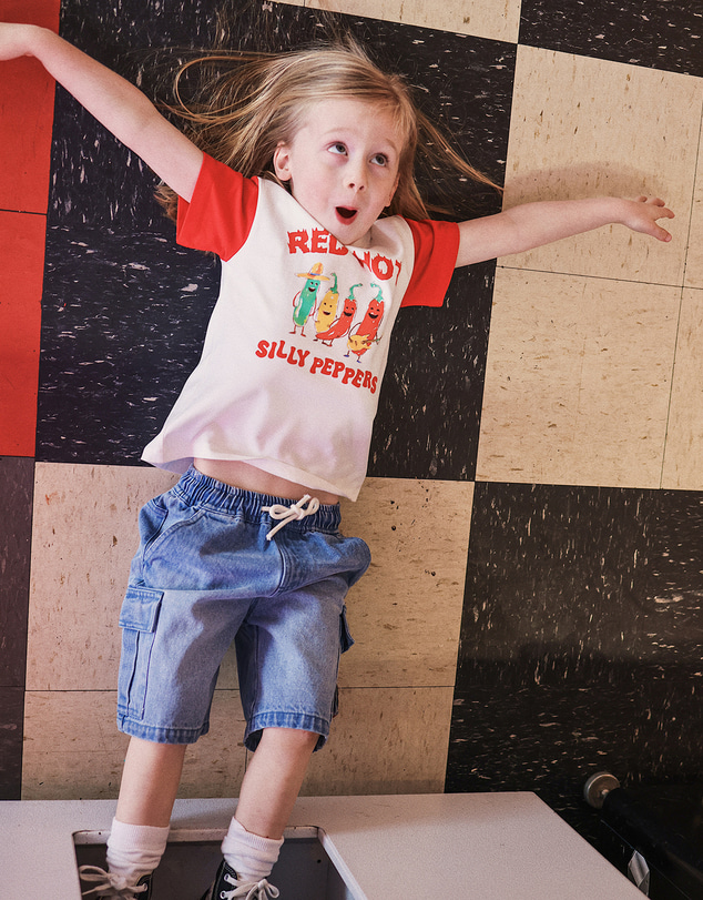 Rock Your Kid - Milo Tee in Fiery Red