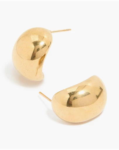 Lovisa - Waterproof Gold Plated Stainless Steel Bubble Round Hoop Earrings