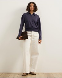 Atmos&Here - Averin Long Sleeve Fitted Waist Top