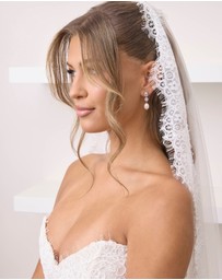The White Collection - Poppy - Freshwater Silver Pearl Bridal Earrings