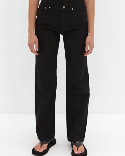 Style Addict - CORE Straight Leg Jeans - Black