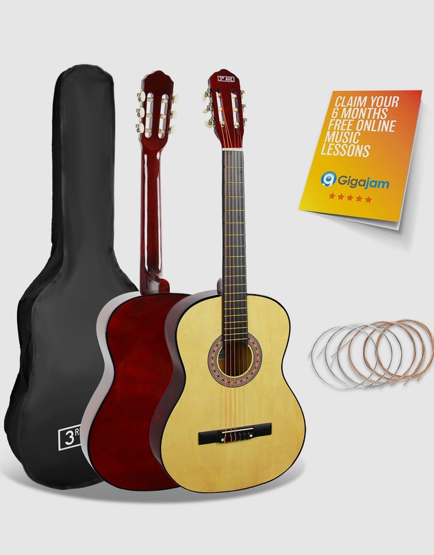 iWorld - 3rd Avenue Full Size Classical Guitar Pack - Natural