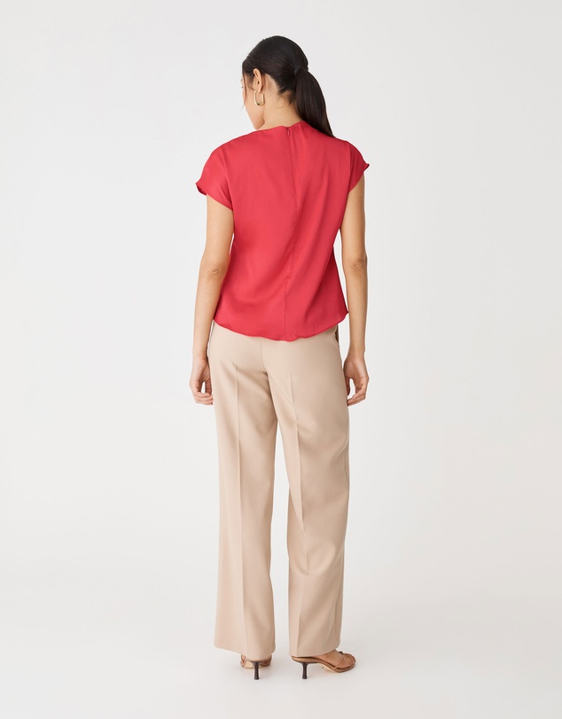 Forcast - Zafina Pleated Draped Top