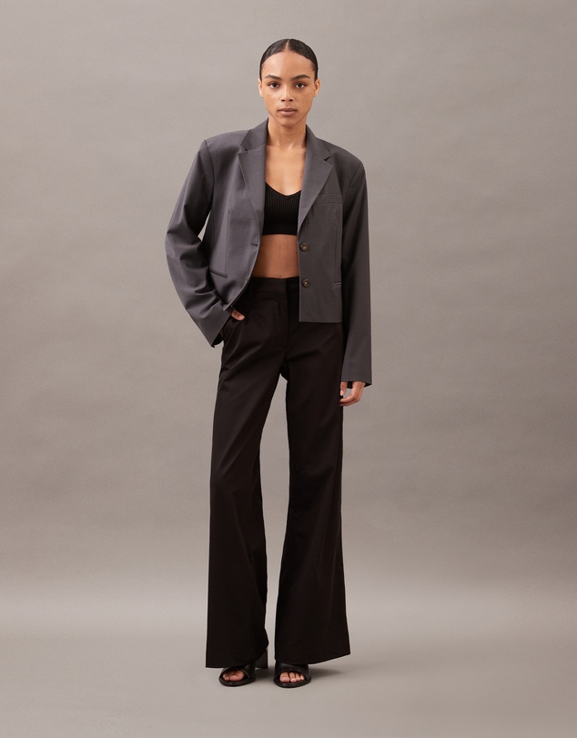 Calvin Klein - Wool Blend Cropped Blazer