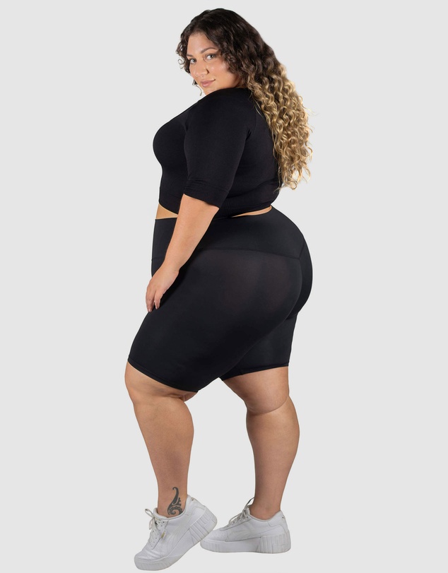 B Free Intimate Apparel - Plus Size High Waisted Long Biker Shorts