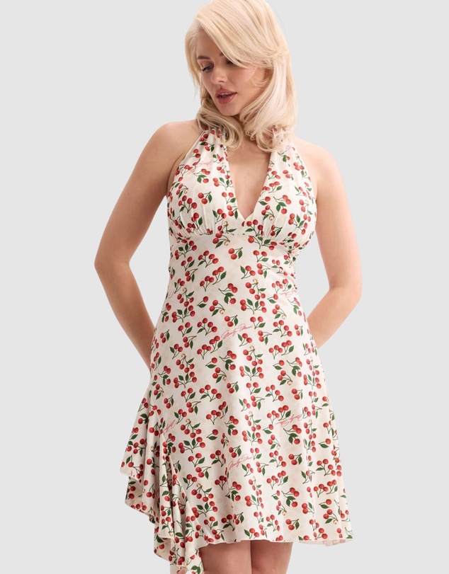 GUESS - Print Halter Neck Dress