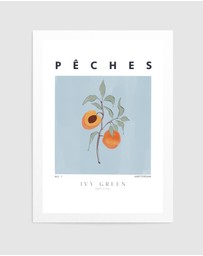 Olive et Oriel - Peaches by Ivy Green Illustrations Art Print