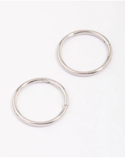 Lovisa - Surgical Steel Sleeper Hoop Earrings 12mm