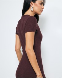AERE - Vea Textured Knit Maxi Dress