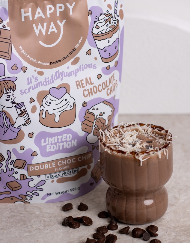 Happy Way - Double Choc Chip Vegan Protein 500g