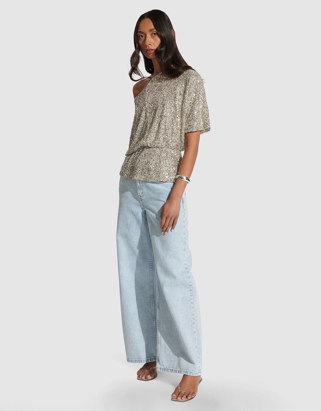 Decjuba - Danika Sequin Off Shoulder Top
