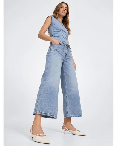 ONLY - Gianna Culotte Cropped Wide Fit Jeans