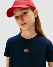 Tommy Hilfiger - Rhine Stone Flag Tee SS - Teens