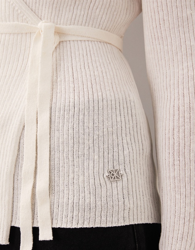 Calvin Klein Jeans - Linen Blend Wrap Jumper