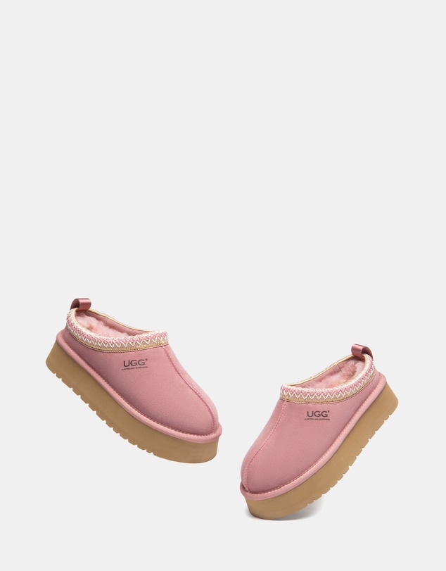 EVERAU - Australian Shepherd Ugg Tay Platform Cow Suede Upper House Shoes