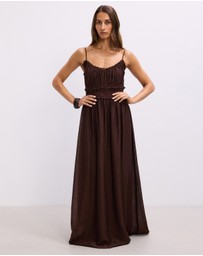 The Fated - Lila Shirred Maxi Dress