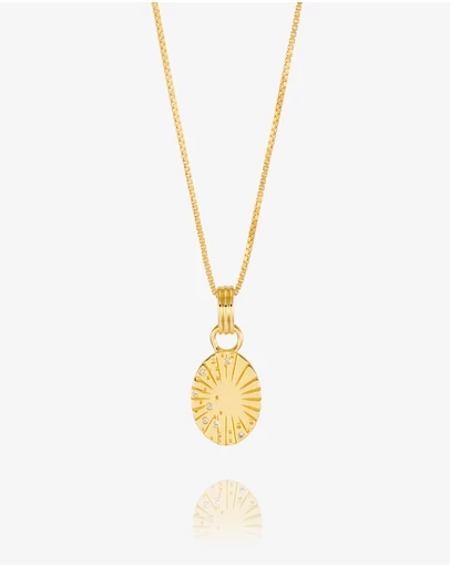 Rachel Jackson - Mini You Are My Sunshine Necklace Gold
