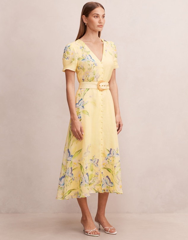 Forever New - Calissa V-Neck Short Sleeves Midi Dress